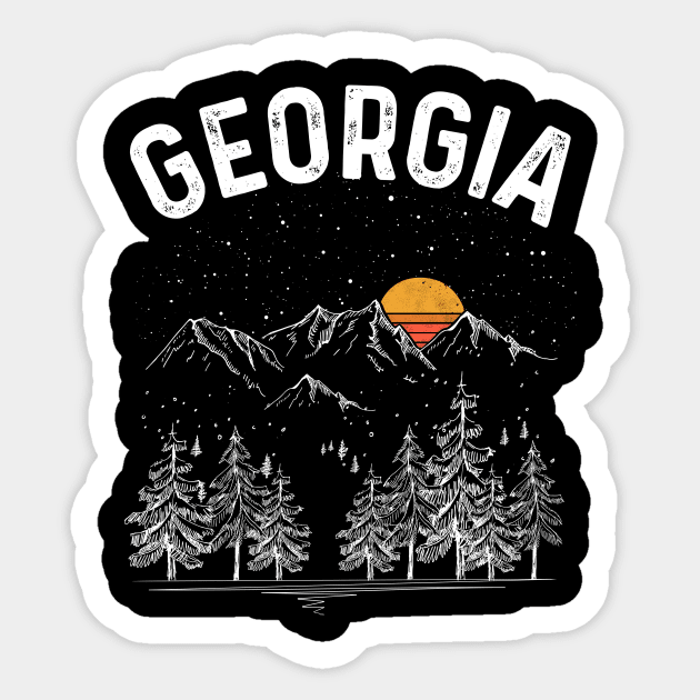 Vintage Retro Georgia State Sticker by DanYoungOfficial